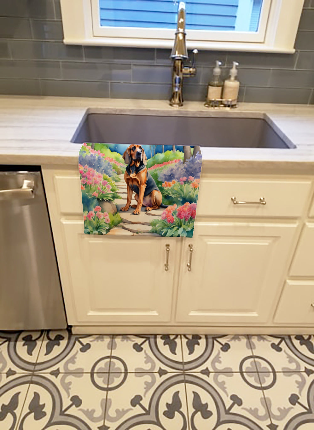 Bloodhound Spring Path Kitchen Towel