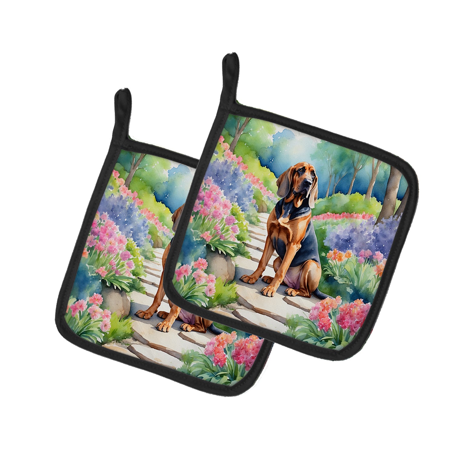 Buy this Bloodhound Spring Path Pair of Pot Holders