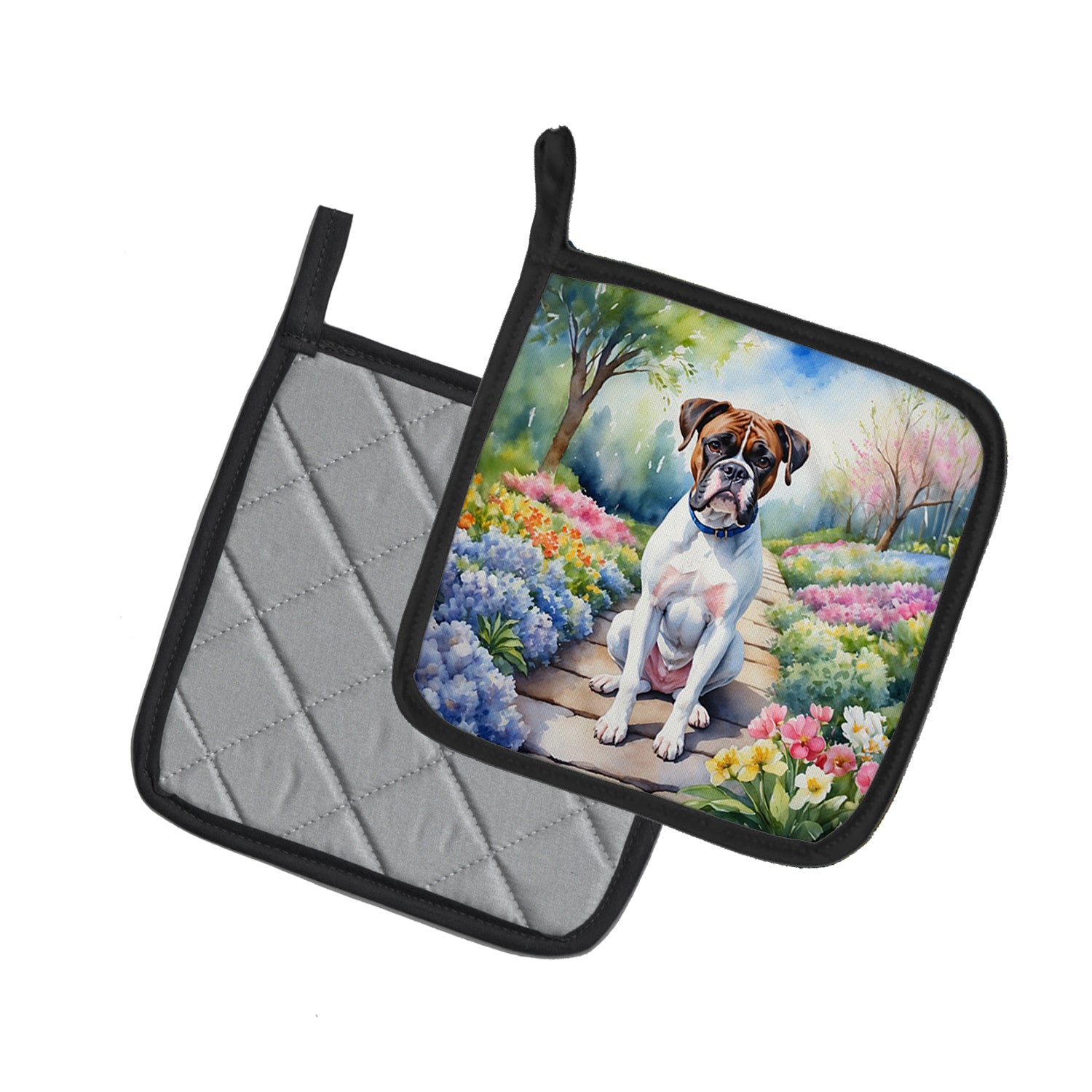 Boxer Spring Path Pair of Pot Holders