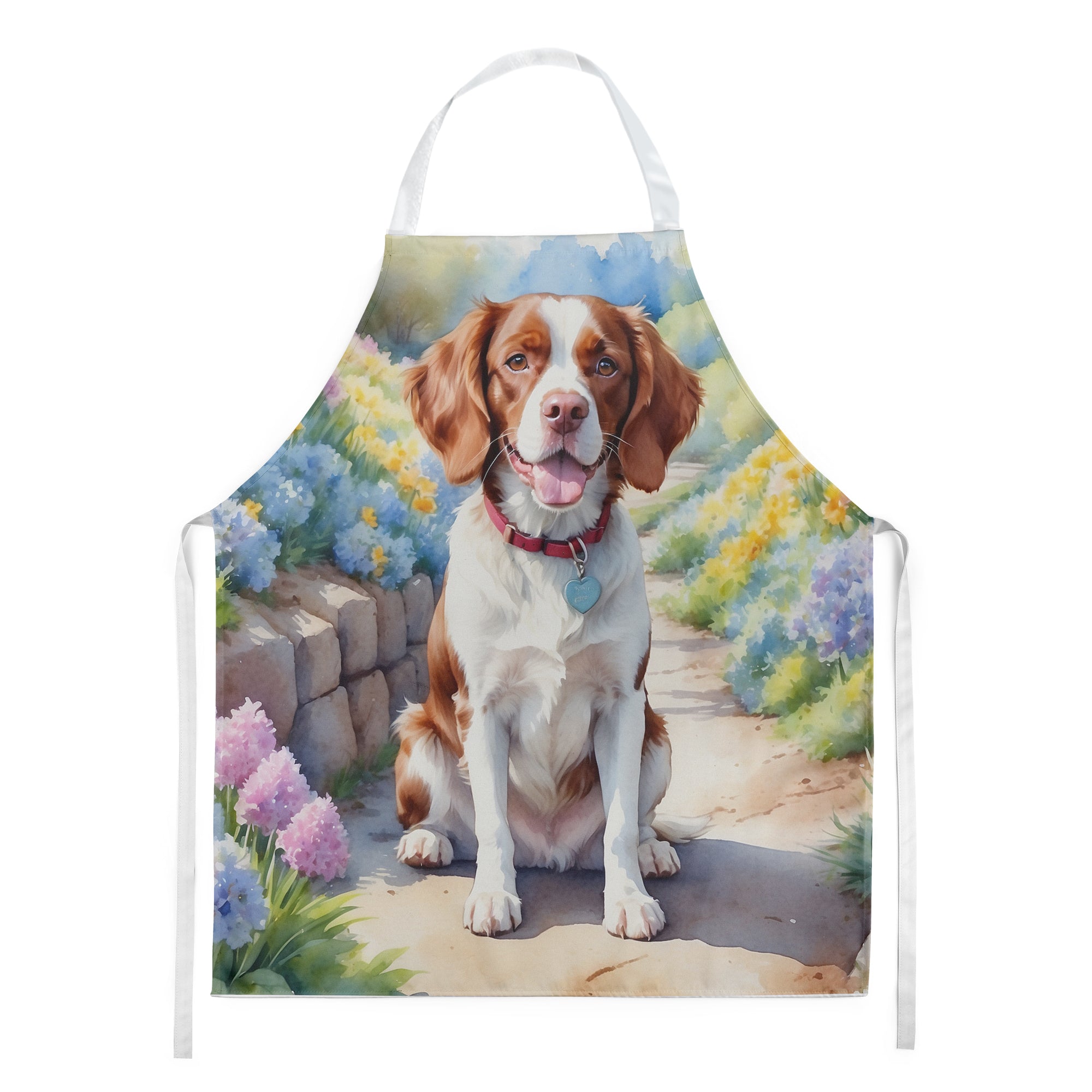 Buy this Brittany Spaniel Spring Path Apron