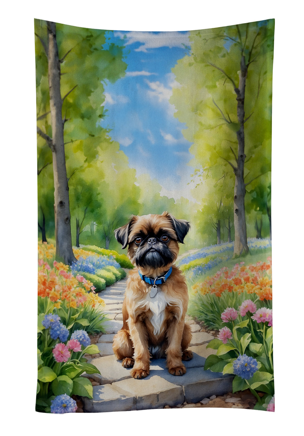 Buy this Brussels Griffon Spring Path Kitchen Towel