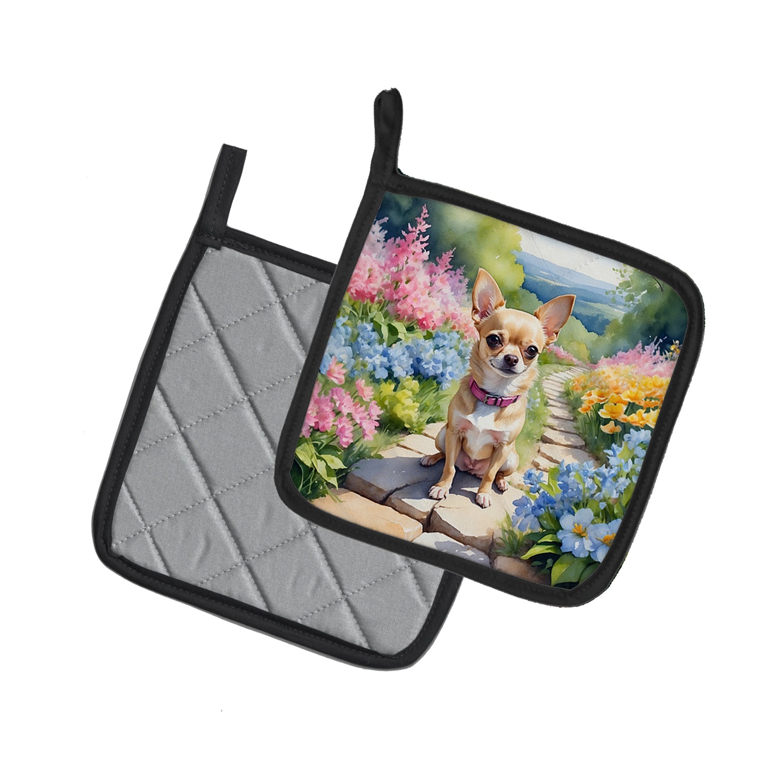 Chihuahua Spring Path Pair of Pot Holders