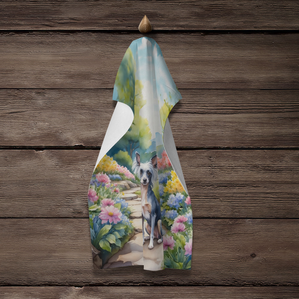 Chinese Crested Spring Path Kitchen Towel