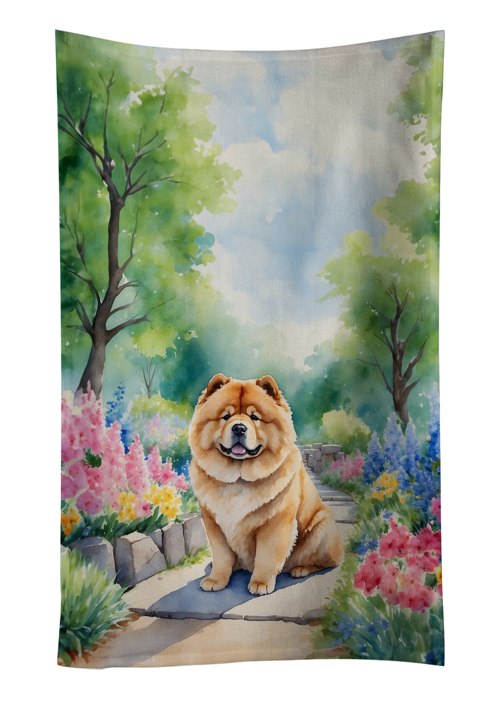 Buy this Chow Chow Spring Path Kitchen Towel