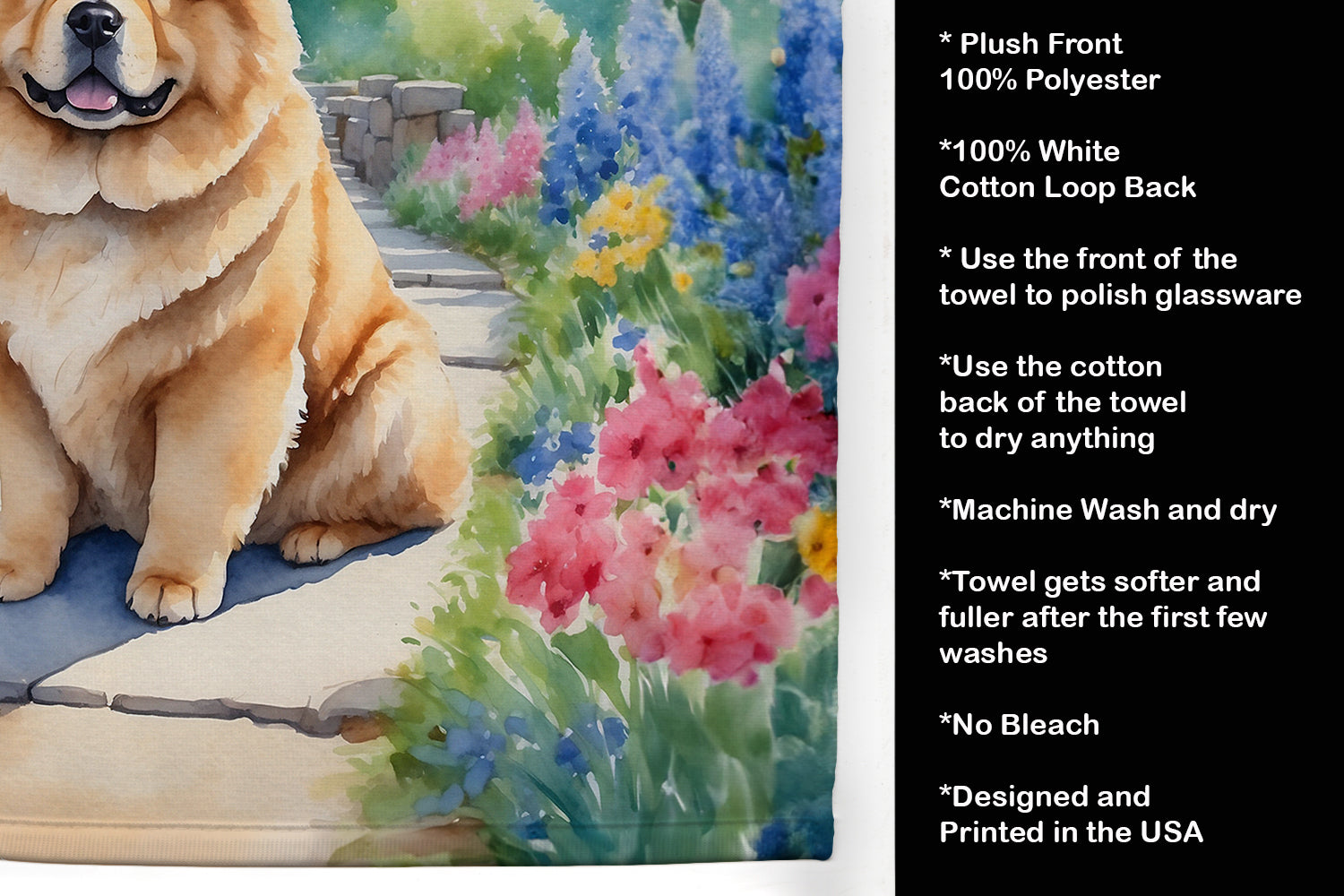 Chow Chow Spring Path Kitchen Towel
