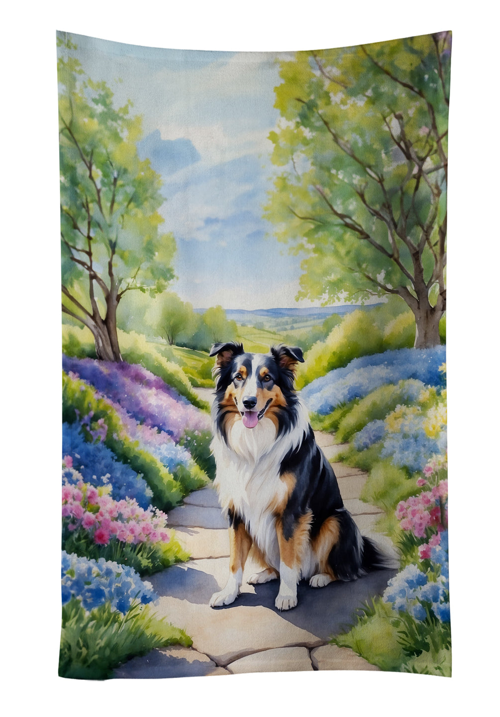 Buy this Collie Spring Path Kitchen Towel