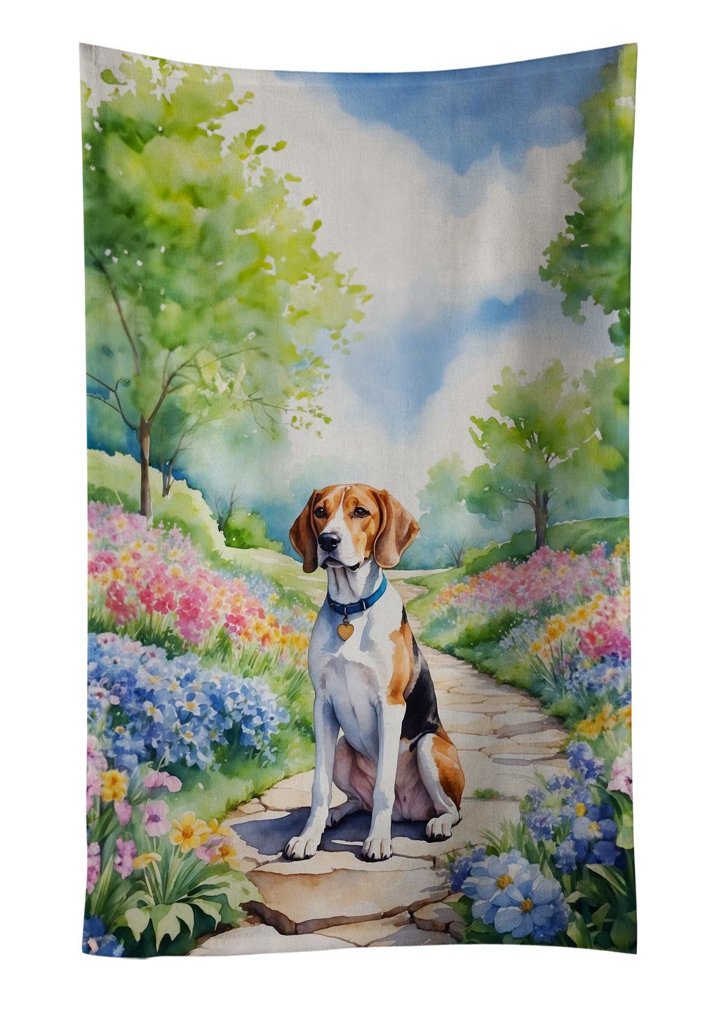 Buy this English Foxhound Spring Path Kitchen Towel