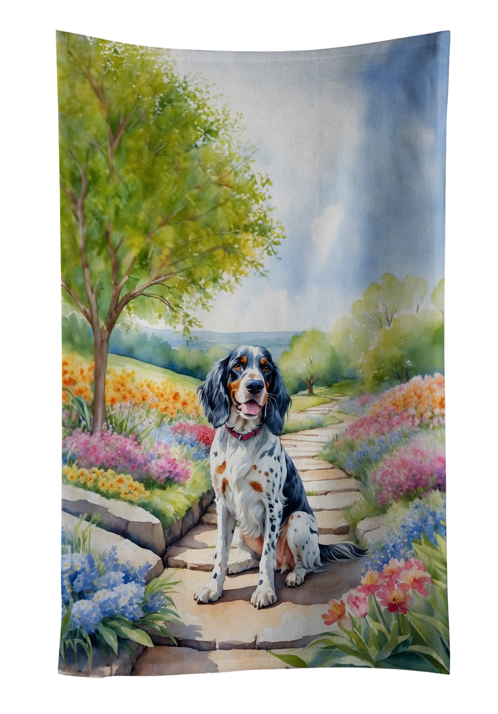 Buy this English Setter Spring Path Kitchen Towel