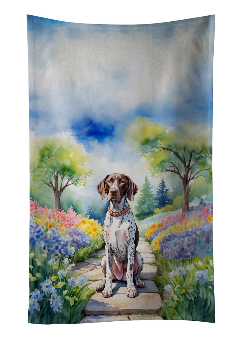 Buy this German Shorthaired Pointer Spring Path Kitchen Towel