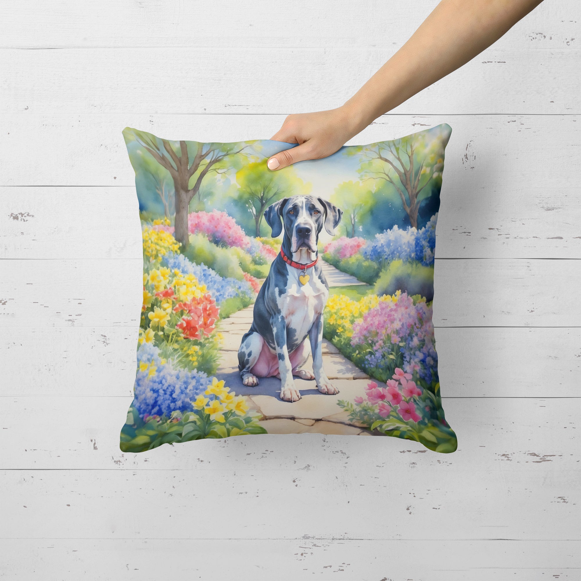 Buy this Great Dane Spring Path Throw Pillow