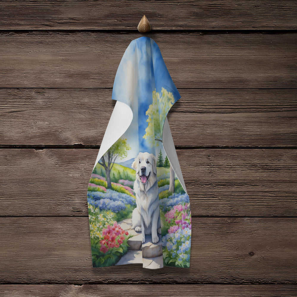 Great Pyrenees Spring Path Kitchen Towel