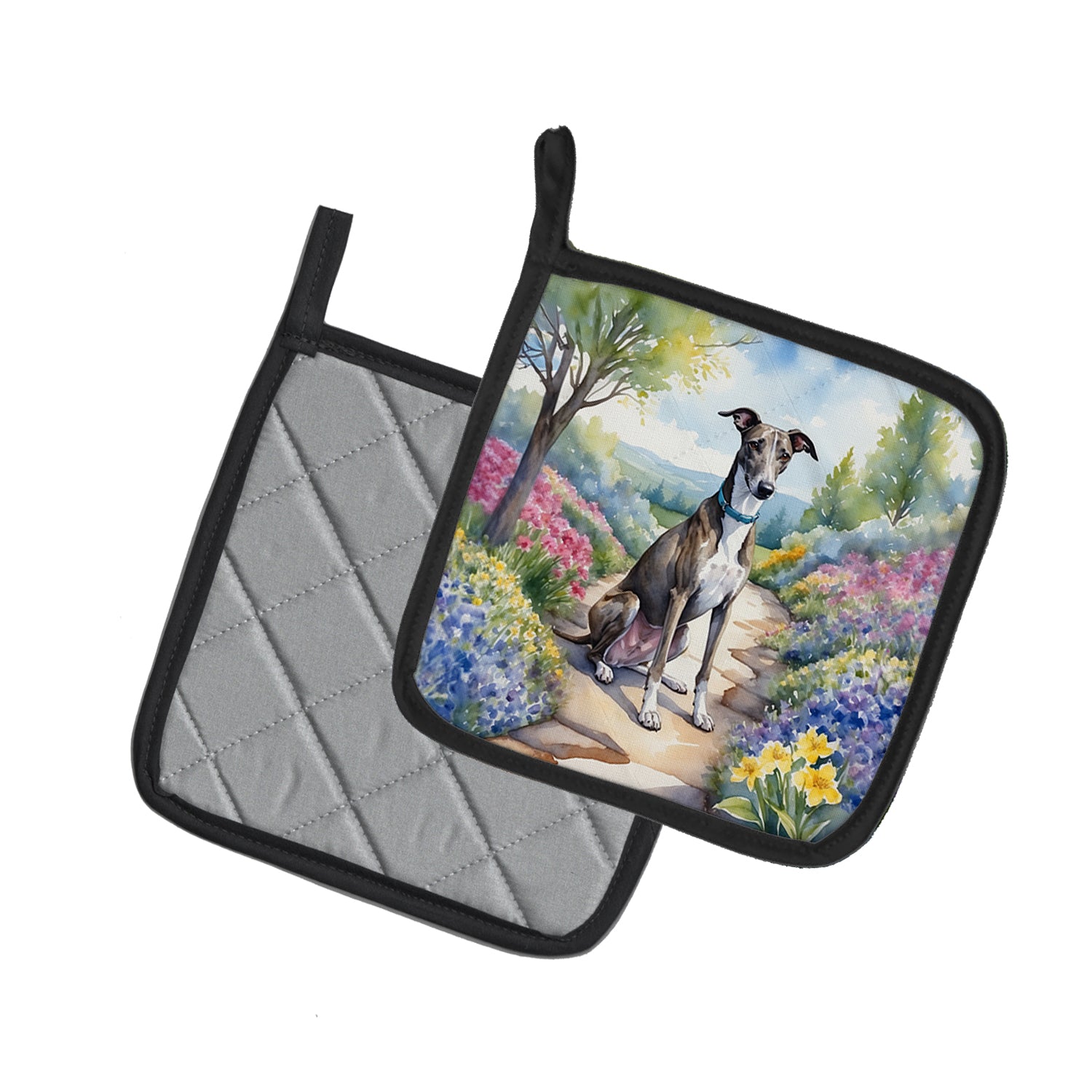 Buy this Greyhound Spring Path Pair of Pot Holders
