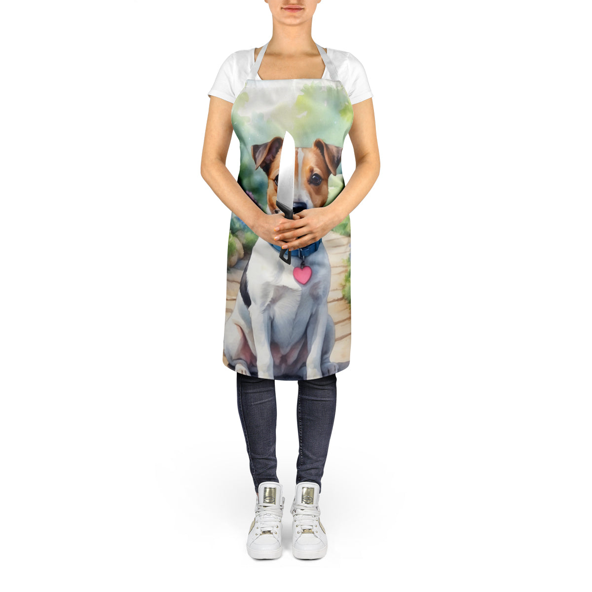 Jack Russell Terrier Spring Path Apron