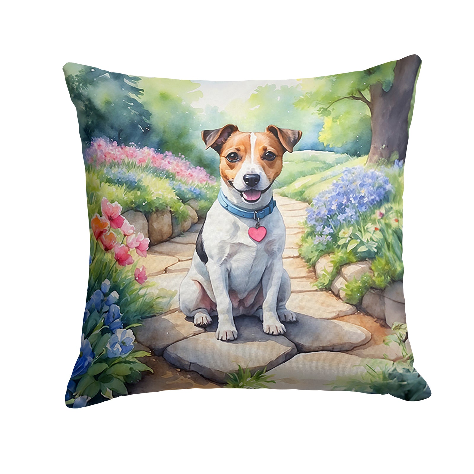 Buy this Jack Russell Terrier Spring Path Throw Pillow