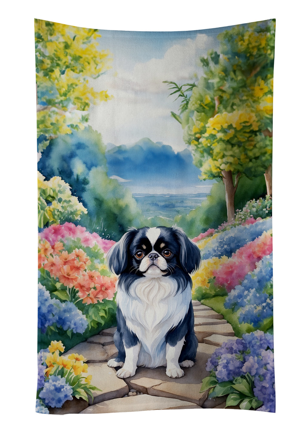 Buy this Japanese Chin Spring Path Kitchen Towel