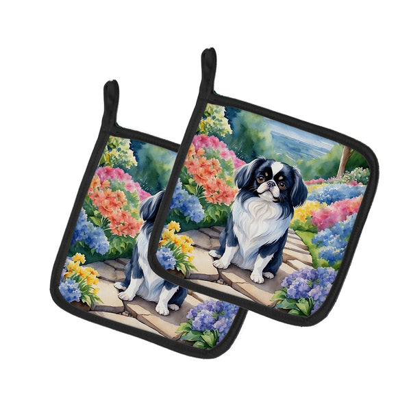 Buy this Japanese Chin Spring Path Pair of Pot Holders
