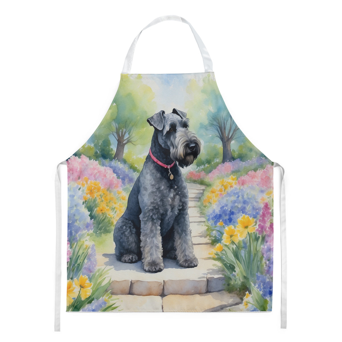 Buy this Kerry Blue Terrier Spring Path Apron
