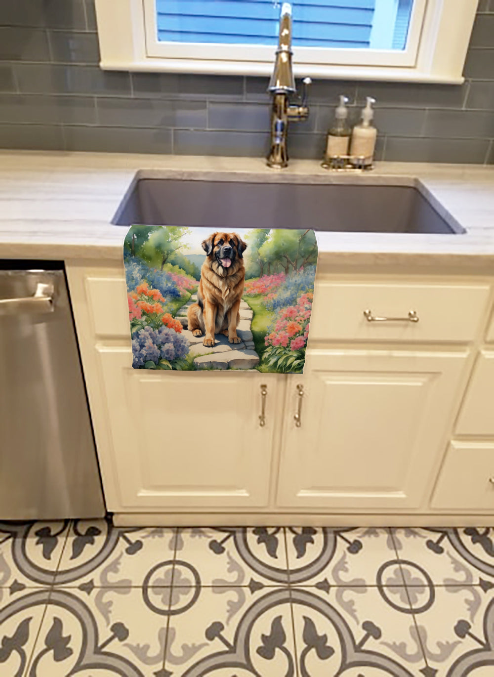 Buy this Leonberger Spring Path Kitchen Towel