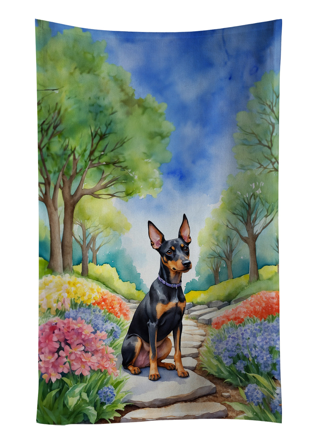 Buy this Manchester Terrier Spring Path Kitchen Towel