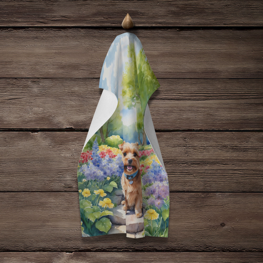 Norfolk Terrier Spring Path Kitchen Towel