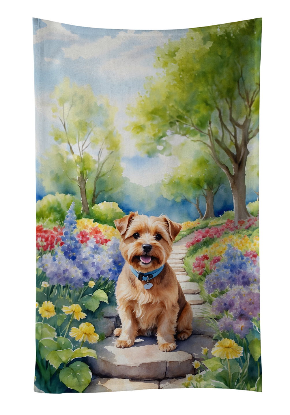 Buy this Norfolk Terrier Spring Path Kitchen Towel