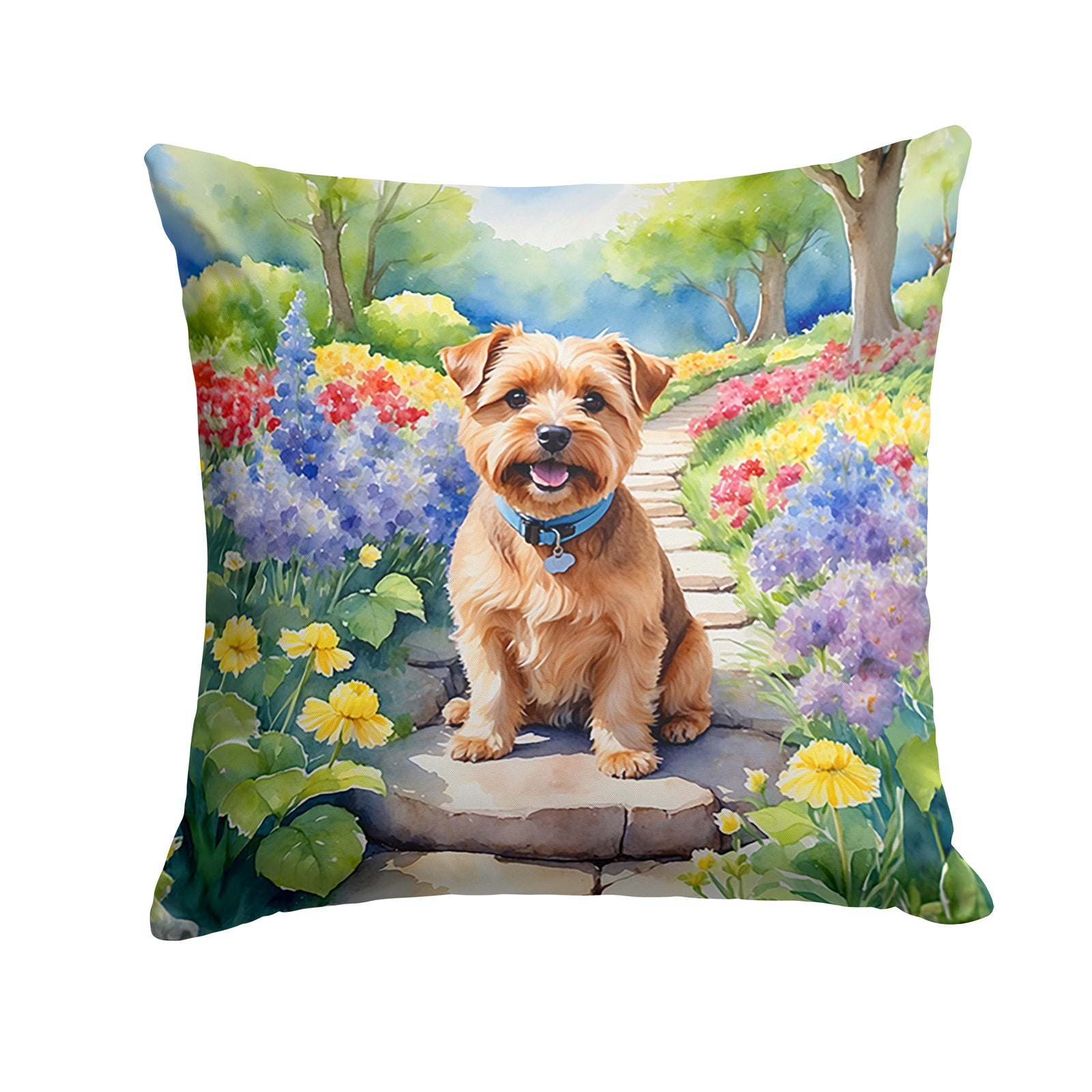 Buy this Norfolk Terrier Spring Path Throw Pillow