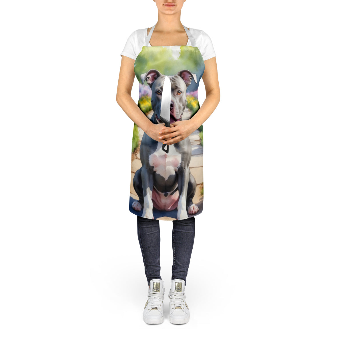 Pit Bull Terrier Spring Path Apron