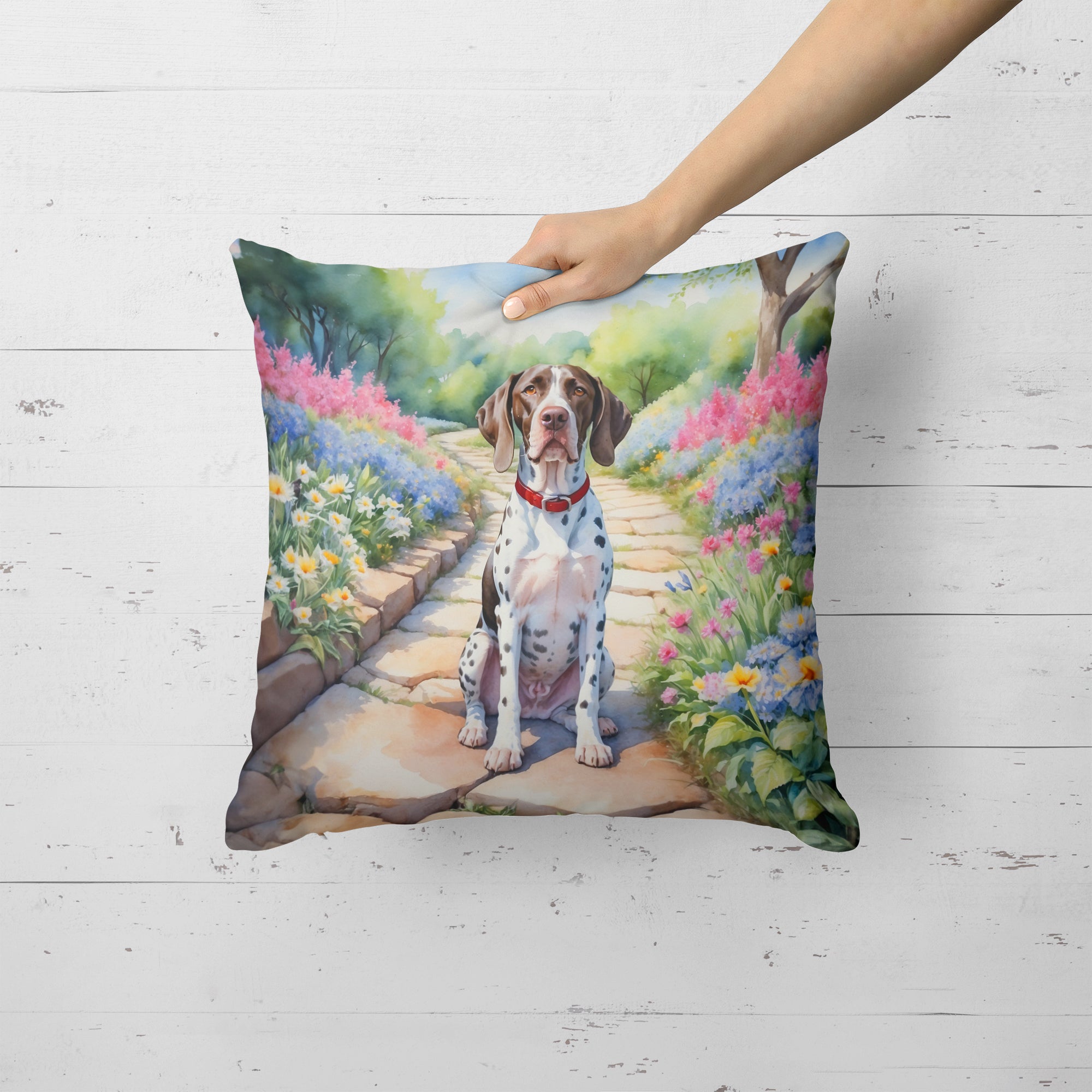 Buy this Pointer Spring Path Throw Pillow