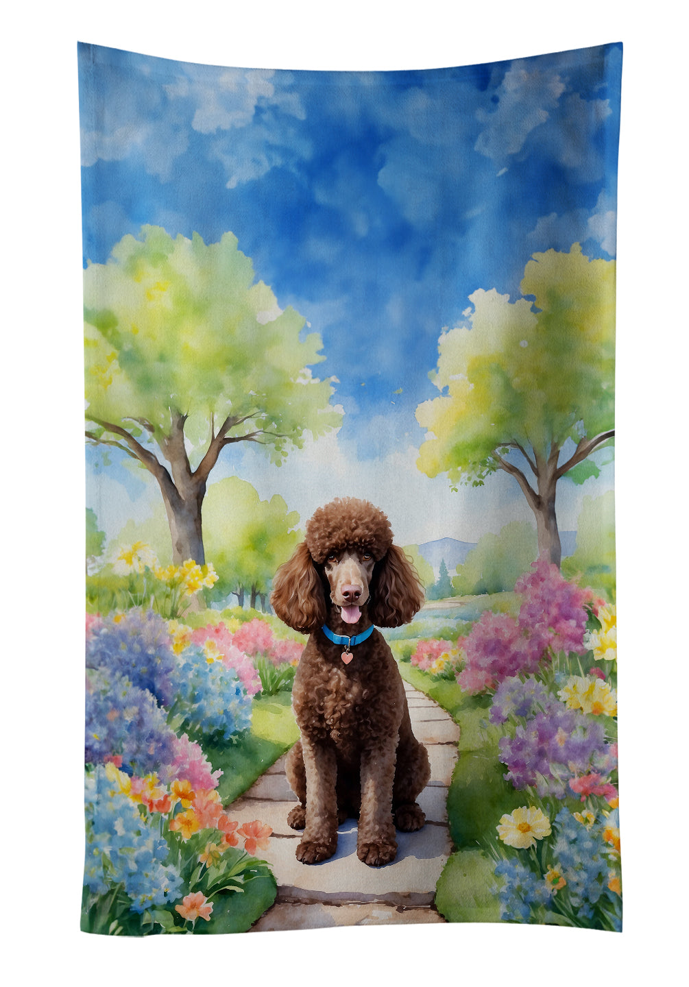 Buy this Chocolate Poodle Spring Path Kitchen Towel