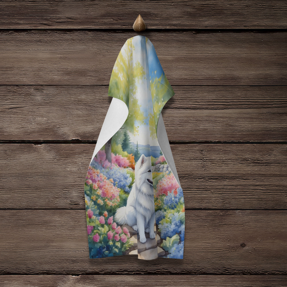 Samoyed Spring Path Kitchen Towel
