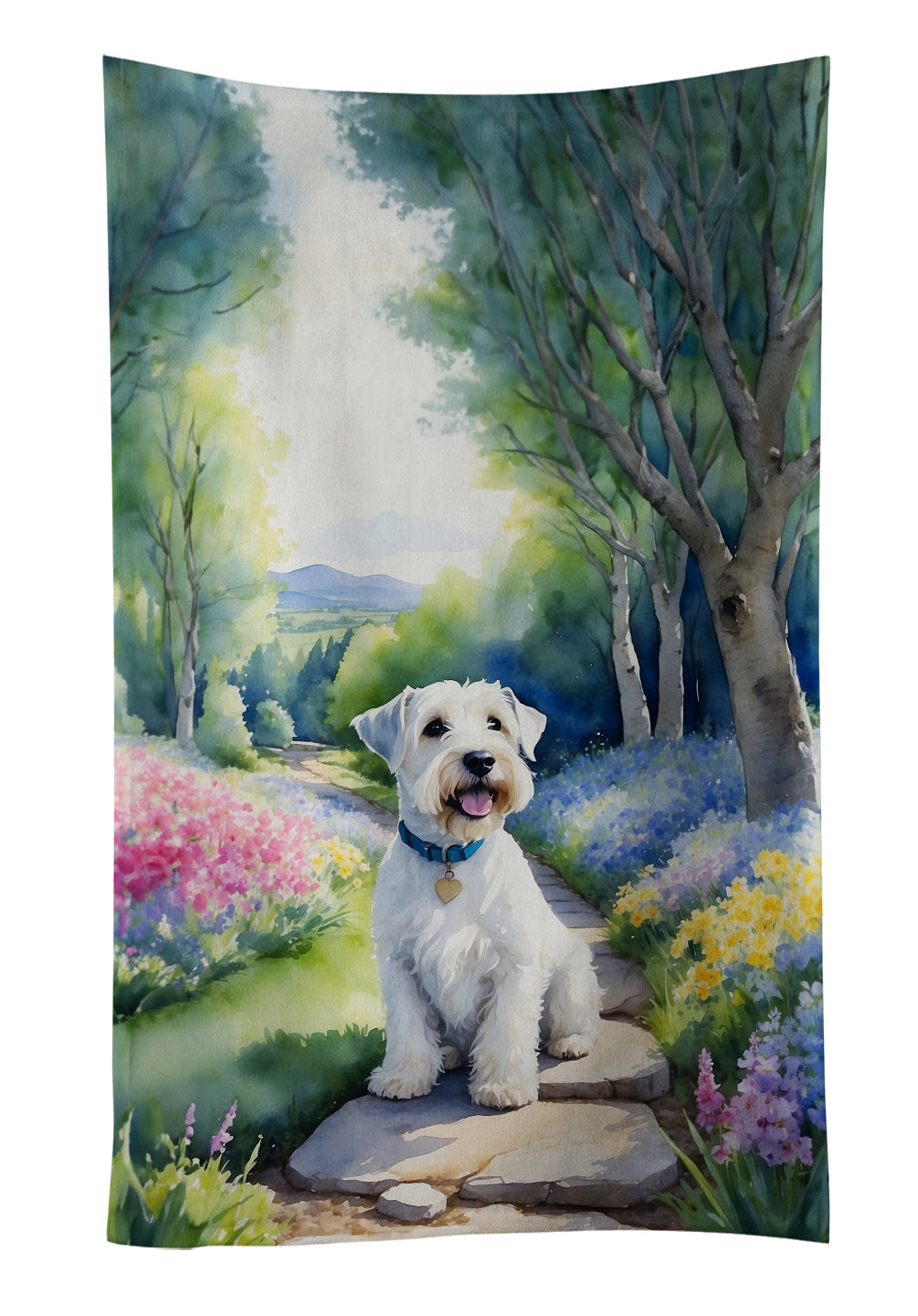 Buy this Sealyham Terrier Spring Path Kitchen Towel