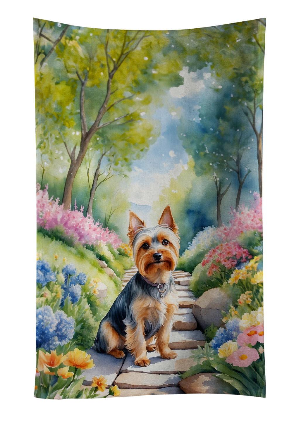 Buy this Silky Terrier Spring Path Kitchen Towel