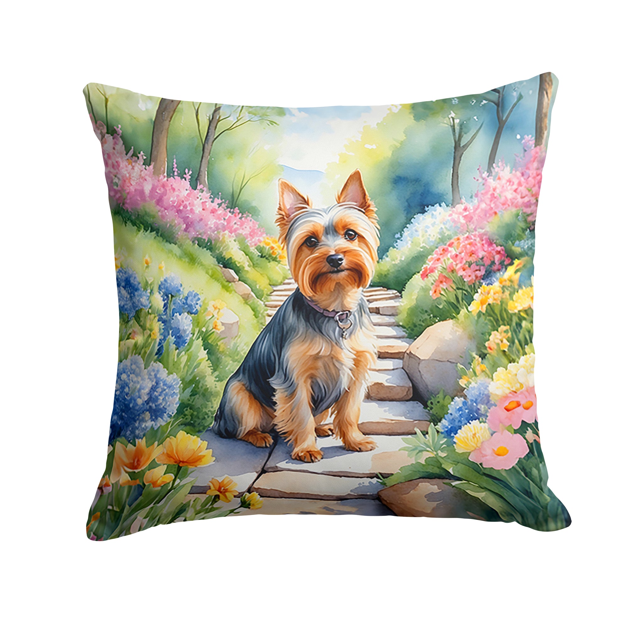 Buy this Silky Terrier Spring Path Throw Pillow