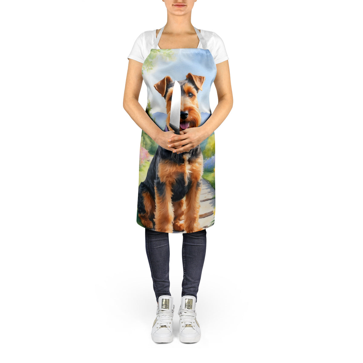 Welsh Terrier Spring Path Apron