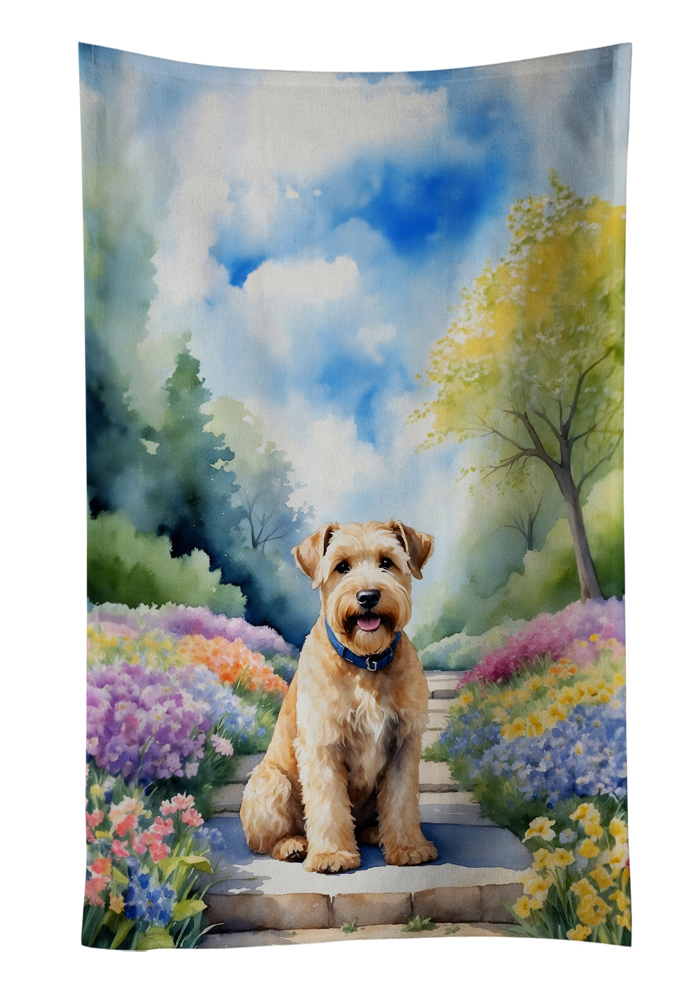 Buy this Wheaten Terrier Spring Path Kitchen Towel