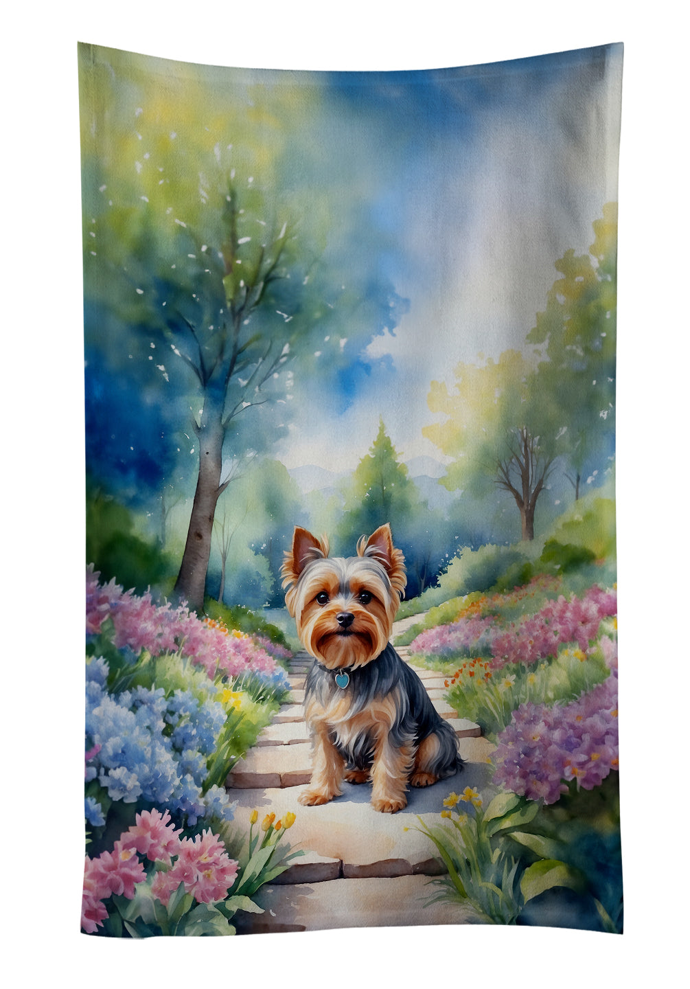 Buy this Yorkshire Terrier Spring Path Kitchen Towel