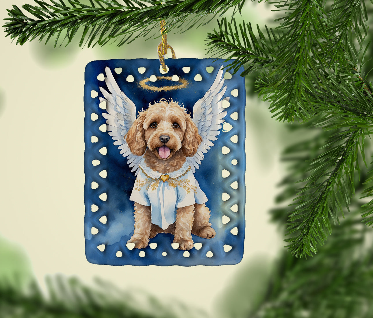 Caroline's Treasures Cockapoo My Angel Porcelain Ornament