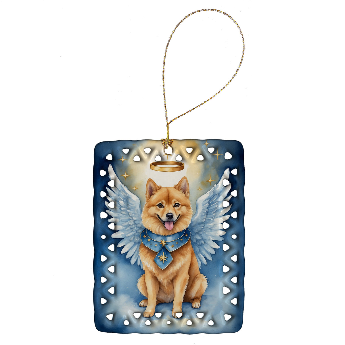 Caroline's Treasures Finnish Spitz My Angel Porcelain Ornament