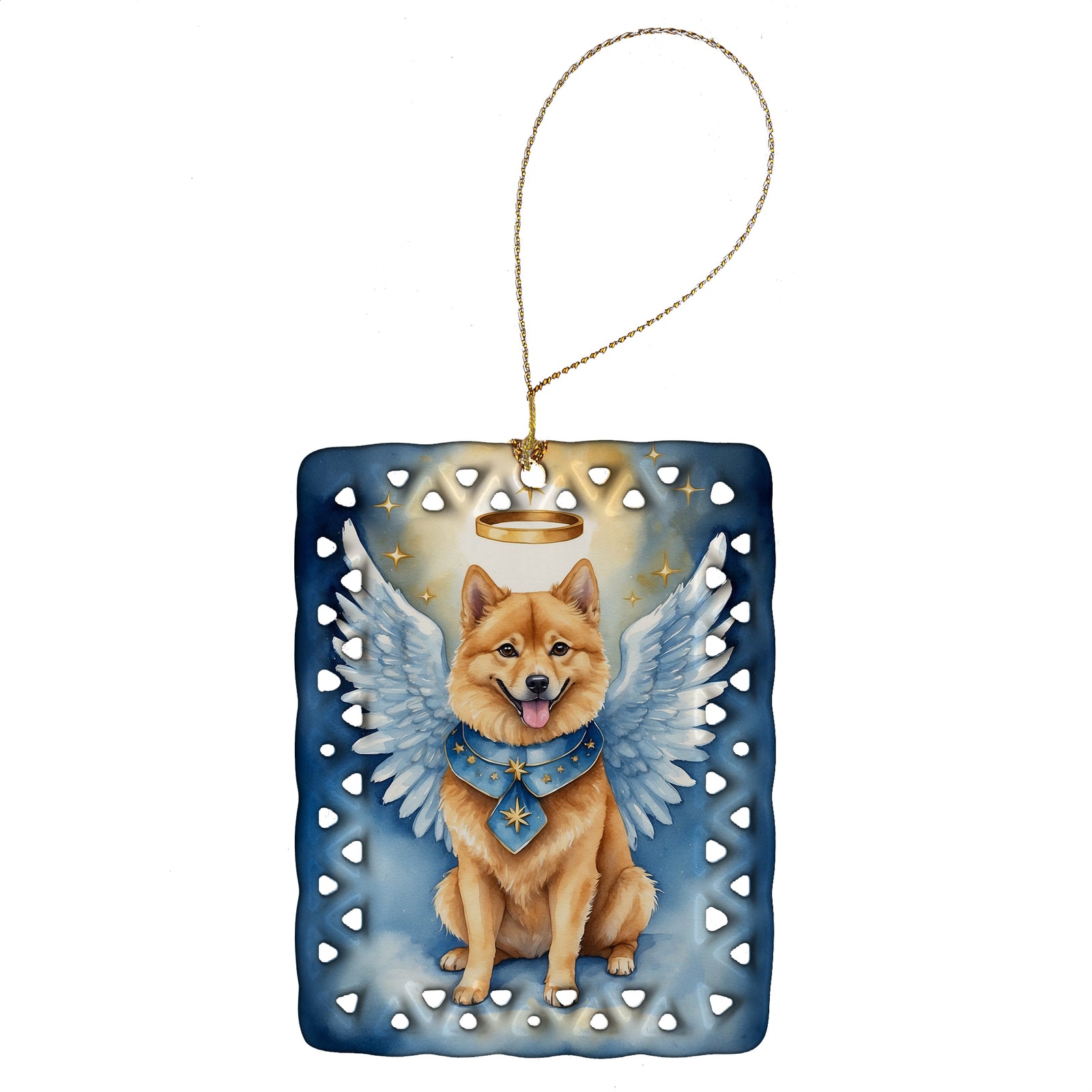 Caroline's Treasures Finnish Spitz My Angel Porcelain Ornament