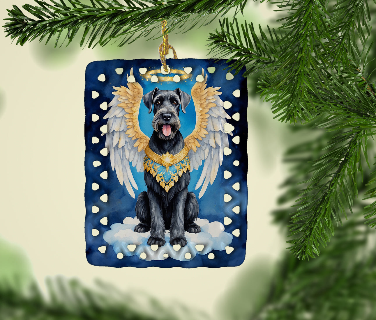 Caroline's Treasures Giant Schnauzer My Angel Porcelain Ornament