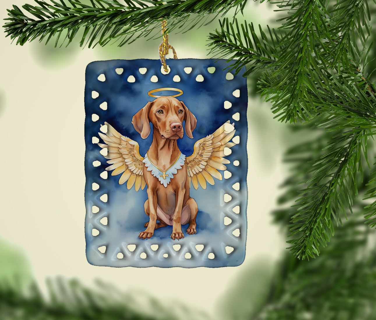 Caroline's Treasures Vizsla My Angel Porcelain Ornament
