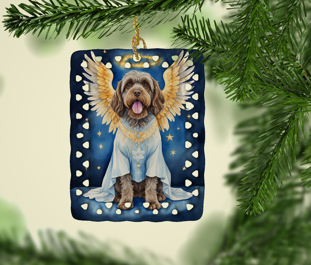 Caroline's Treasures Wirehaired Pointing Griffon My Angel Porcelain Ornament