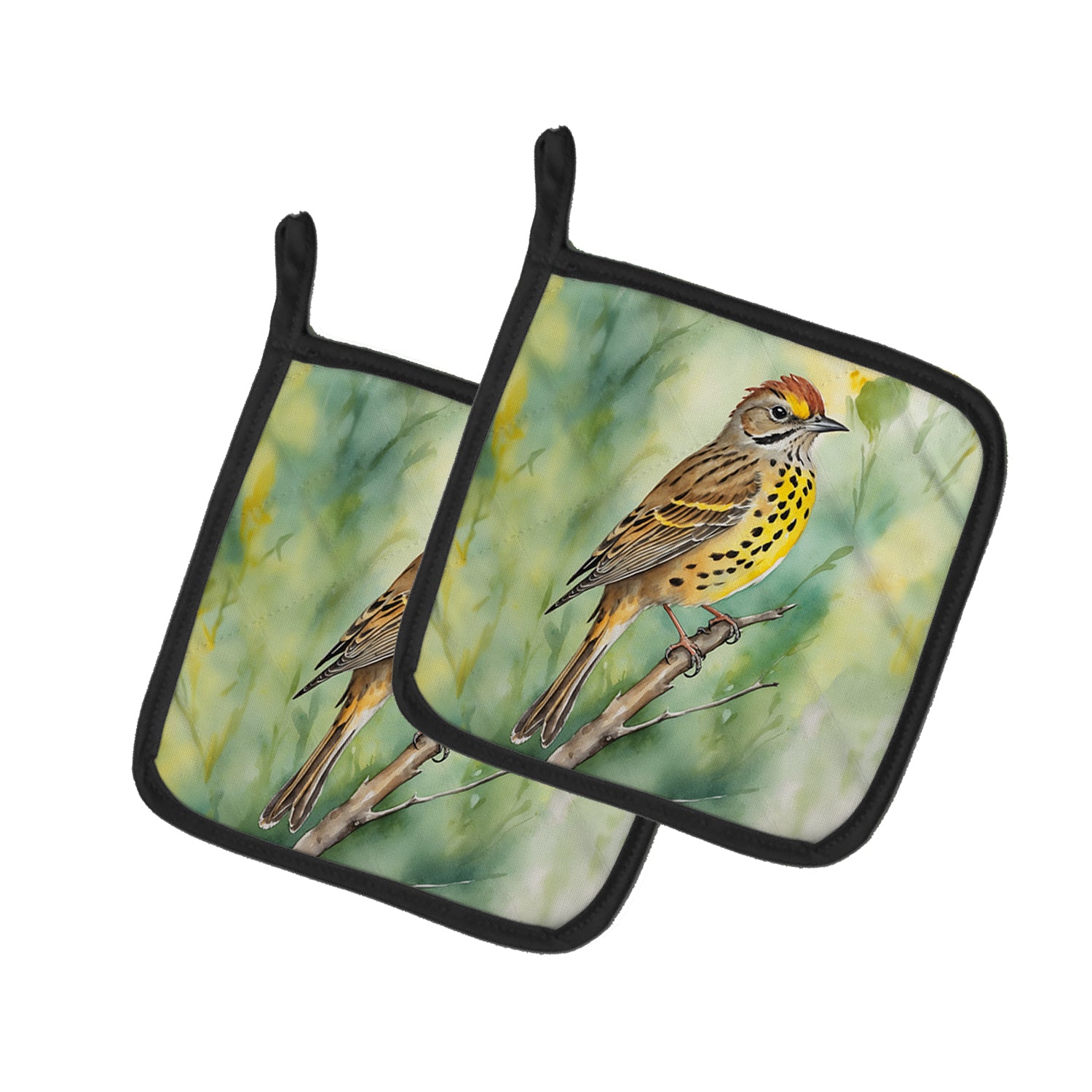 Caroline's Treasures Alabama Yellowhammer Pot Holders - Set of 2 Decorative Kitchen Helpers | Made in the USA