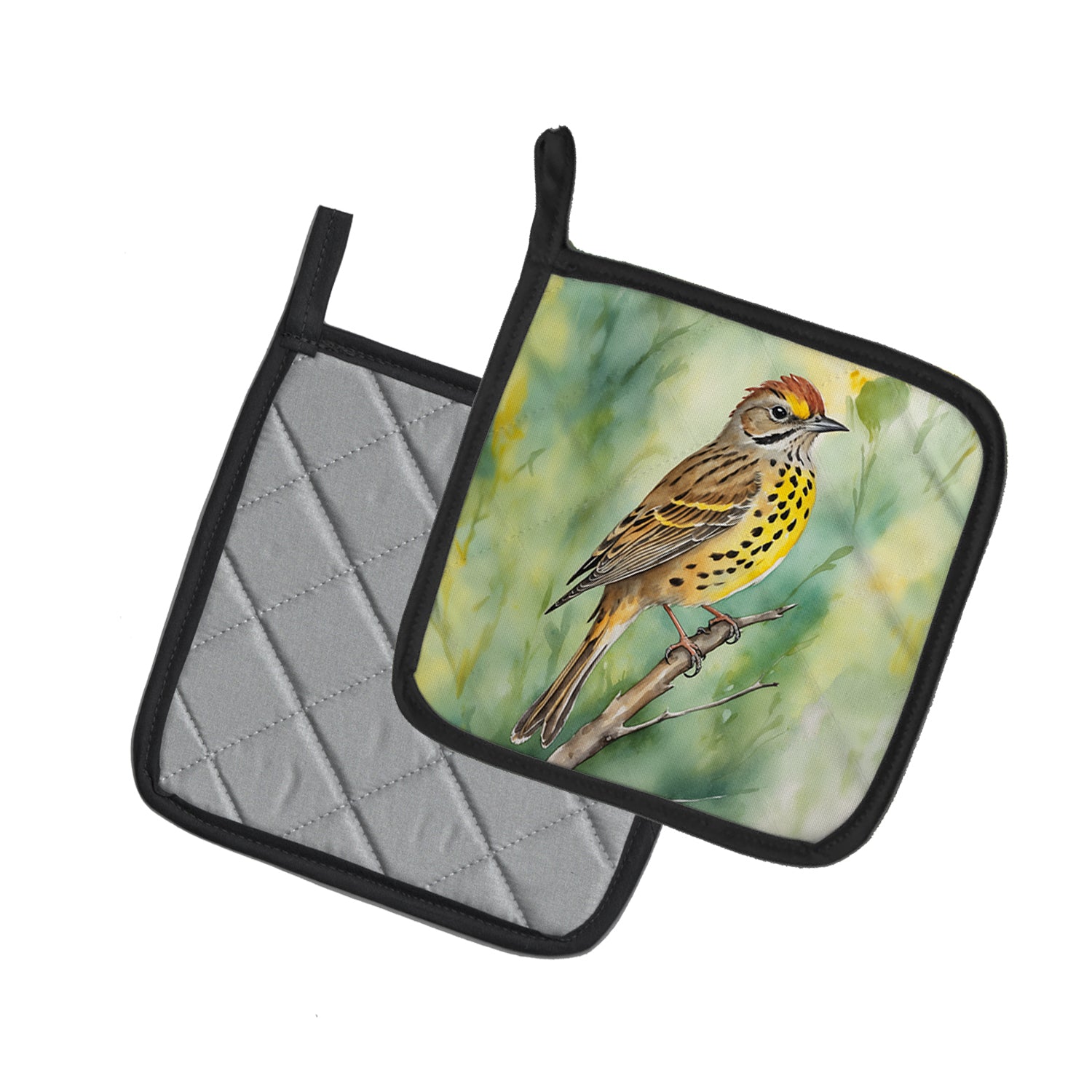 Caroline's Treasures Alabama Yellowhammer Pot Holders - Set of 2 Decorative Kitchen Helpers | Made in the USA
