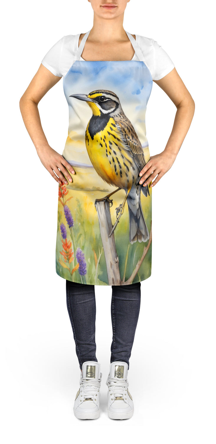 Caroline's Treasures Kansas Western Meadowlark Apron – Artist-Designed Kitchen, BBQ & Craft Apron