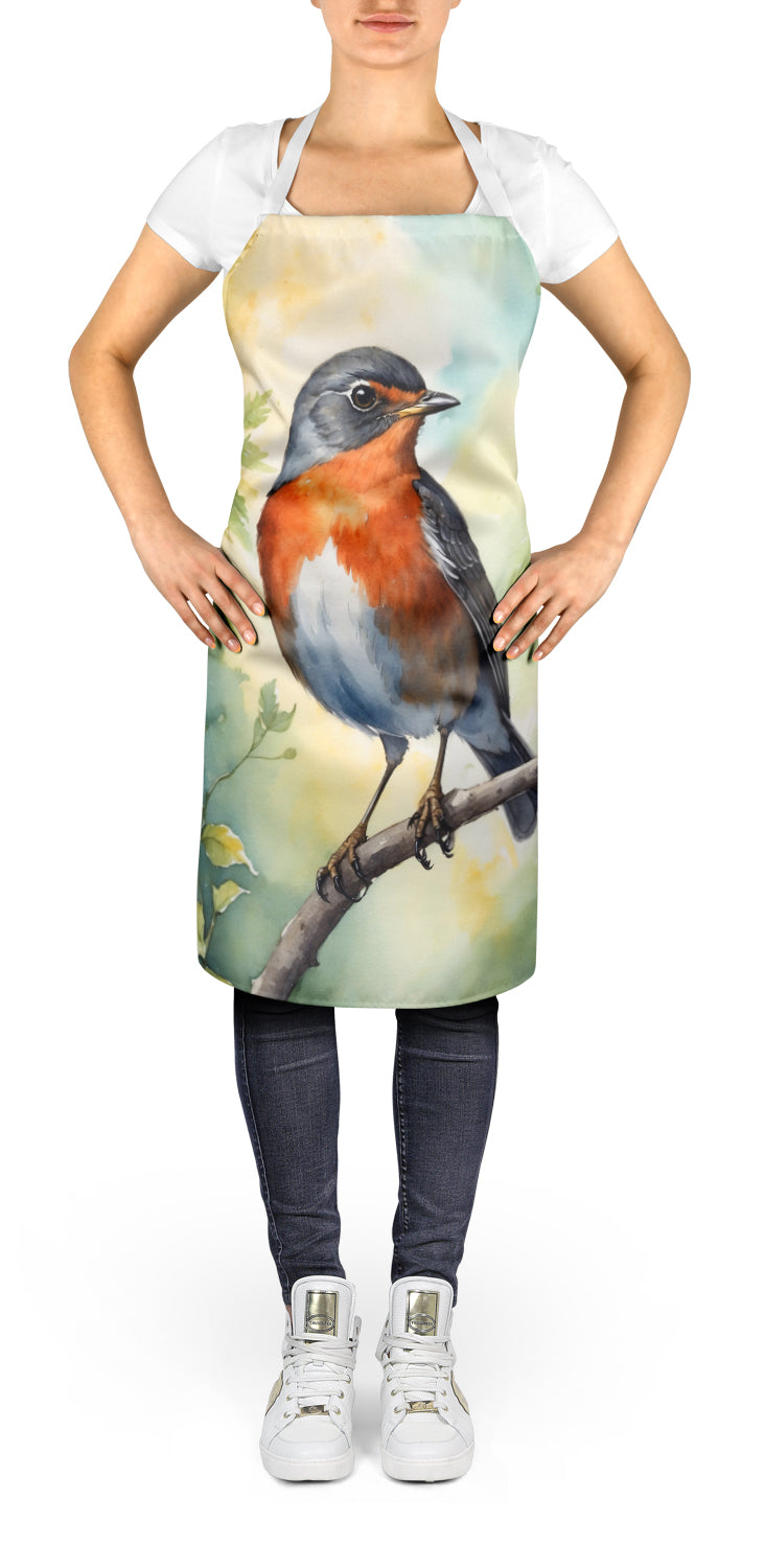 Caroline's Treasures Michigan American Robin Apron – Artist-Designed Kitchen, BBQ & Craft Apron