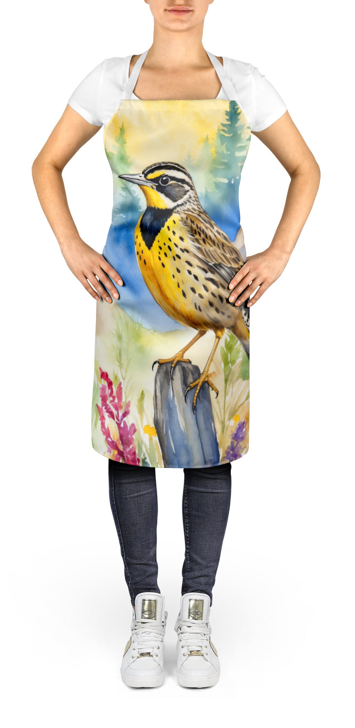 Caroline's Treasures Oregon Western Meadowlark Apron – Artist-Designed Kitchen, BBQ & Craft Apron