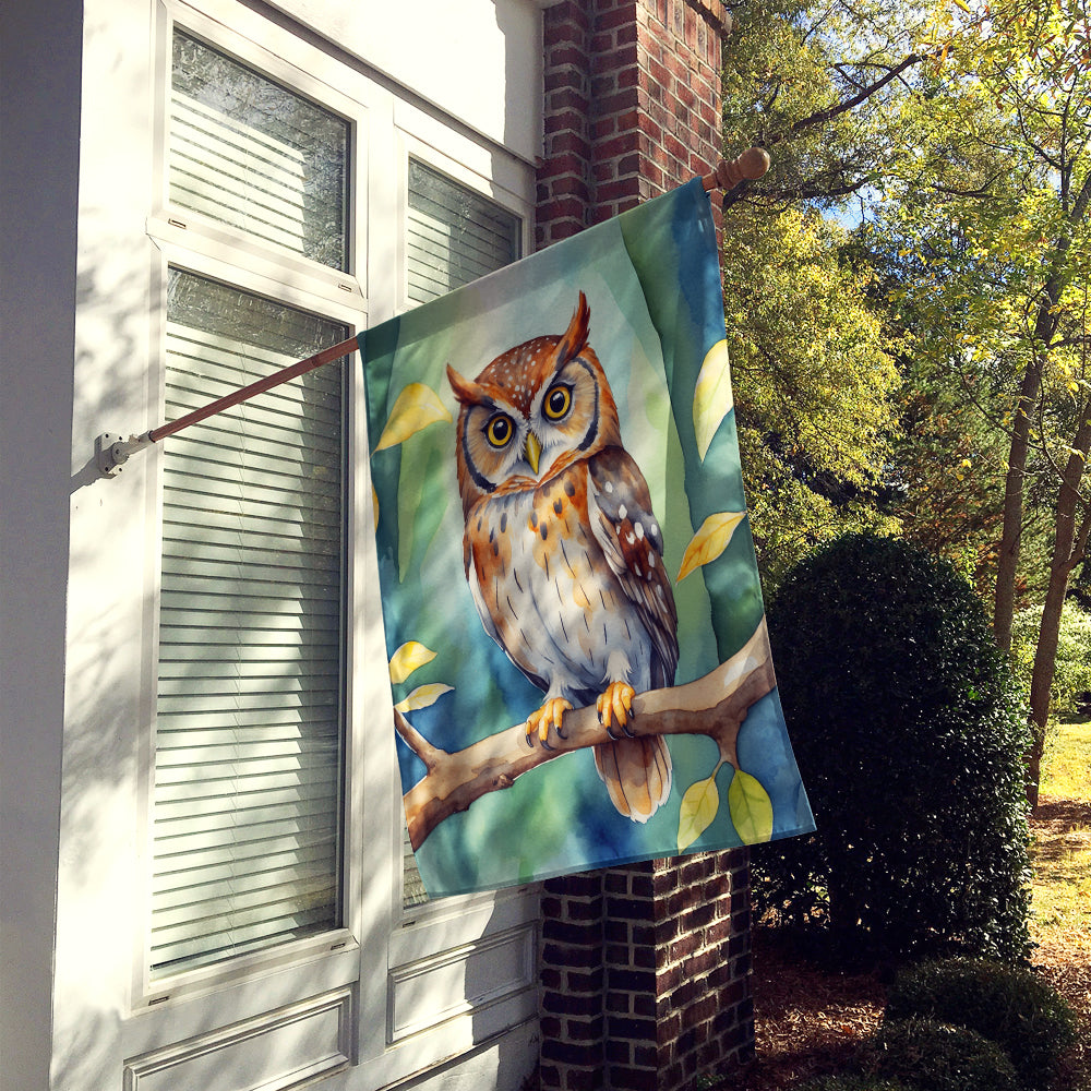 Caroline's Treasures Elf Owl House Flag