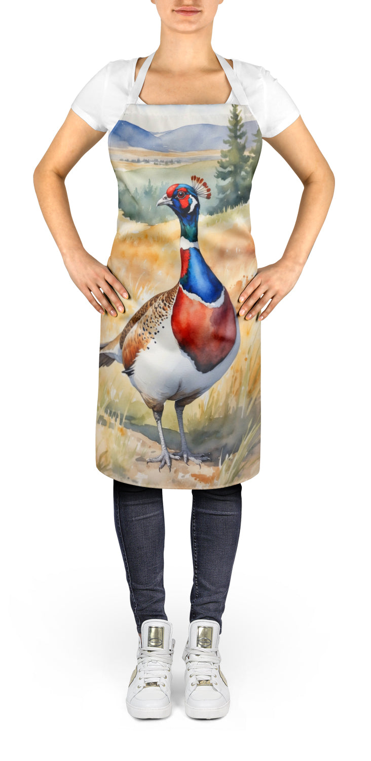Caroline's Treasures South Dakota Ringnecked Pheasant Apron – Artist-Designed Kitchen, BBQ & Craft Apron