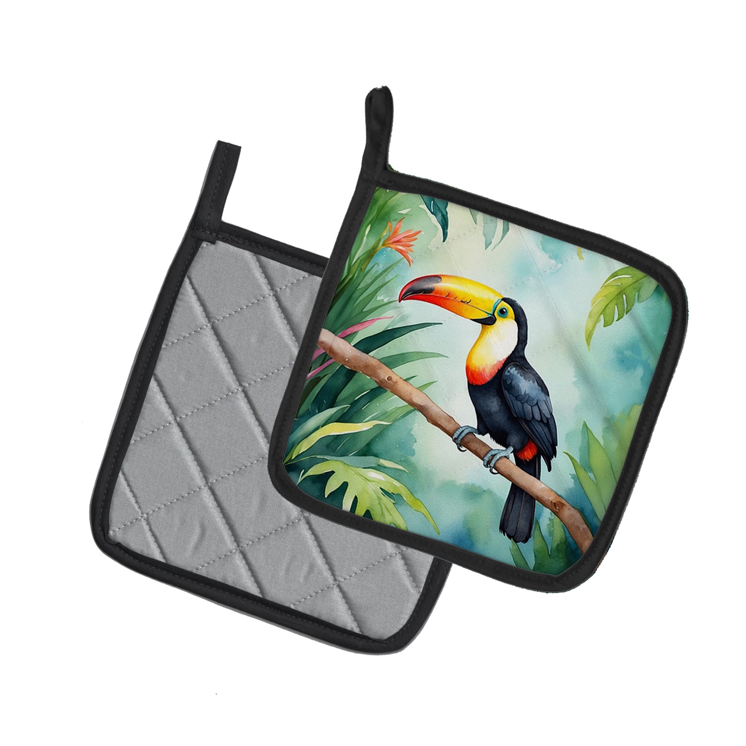 Caroline's Treasures Toucan Pot Holders - Set of 2 Decorative Kitchen Helpers | Made in the USA